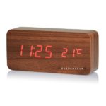 Wooden Clock - Rectangle with Time & Temparature Display