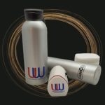 Bottles & Universal Adaptors customised by Saba Muscat for Universal Wires LLC.